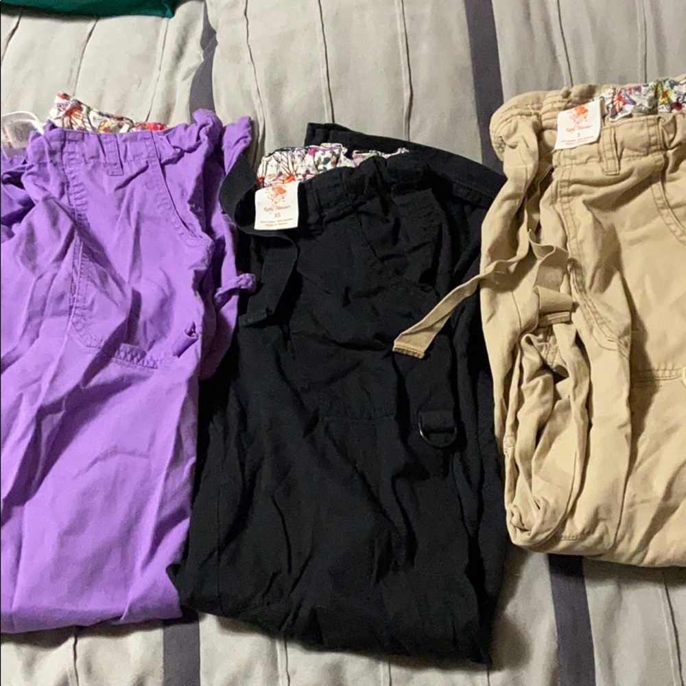 3 pair of Small/X-Small Kio scrub pants.